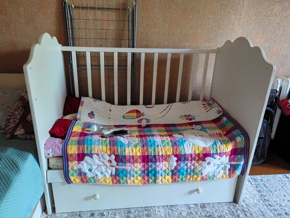Детский кровать с матрасом