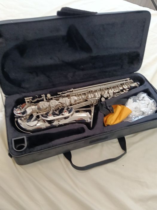 Saxofon Argintiu Lade
