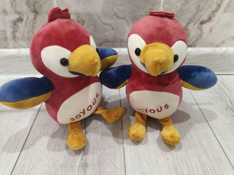 Мягкие игрушки попугаи
