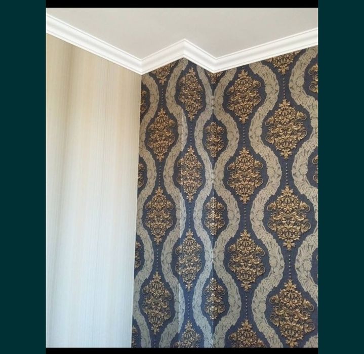 Поклейка обоев галтел закатка