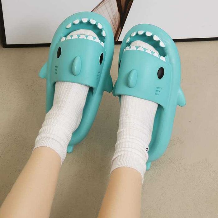 Papuci pentru copii fetite si baietei, Baby Shark, Turcoaz