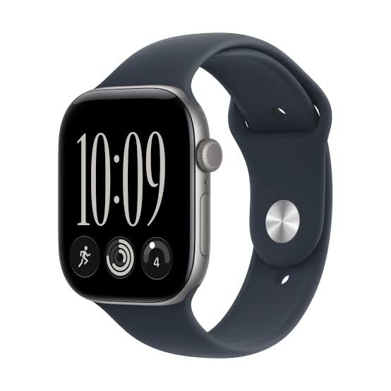 НОВ! Apple Watch Series 12 (2026) GPS 46mm Space Gray Aluminium Case with Navy Blue Sport Band M/L Гаранция!