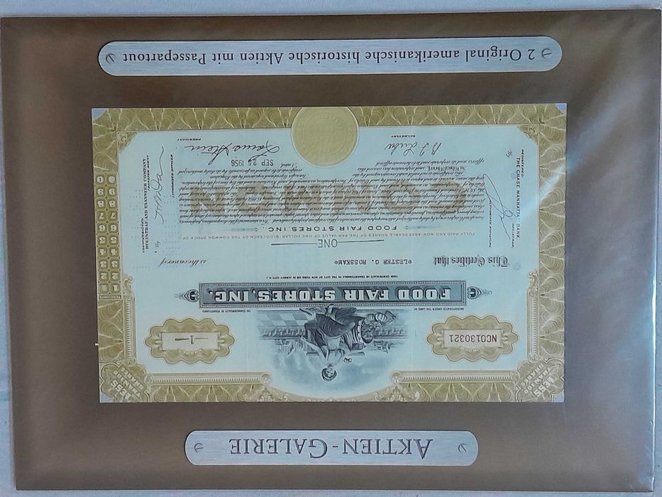 Set 2 actiuni vechi SUA actiune Germania passpartout decor pt. inramat