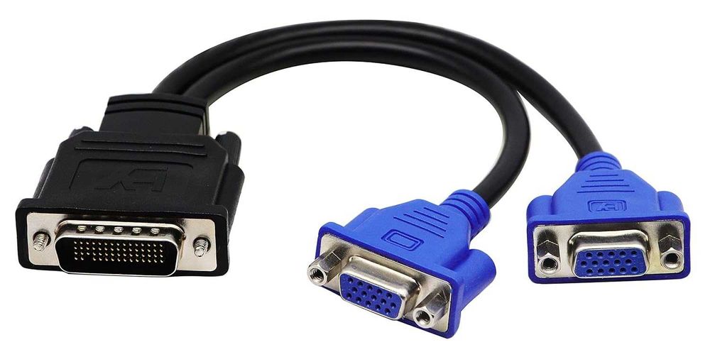 Адаптер DMS-59 мъжки - 2x VGA женски за Matrox Qid