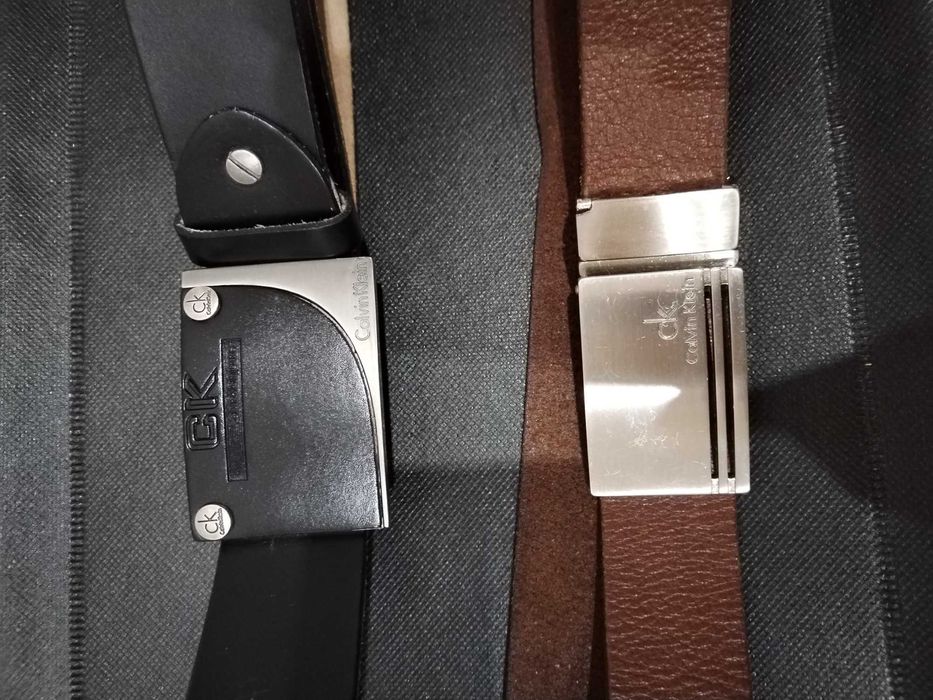 Оригинални мъжки колани Calvin Klein естествена кожа