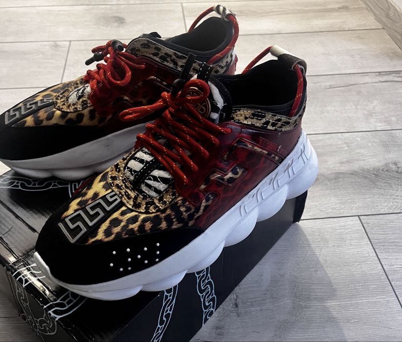 Vand versace chain reaction leopard noi cu cutie, model rar. Marimi de la 38 la 45