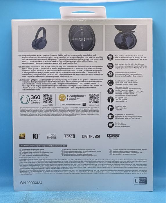 НОВО!!! Безжични слушалки Sony WH-1000XM4, Noise canceling, 30 часа