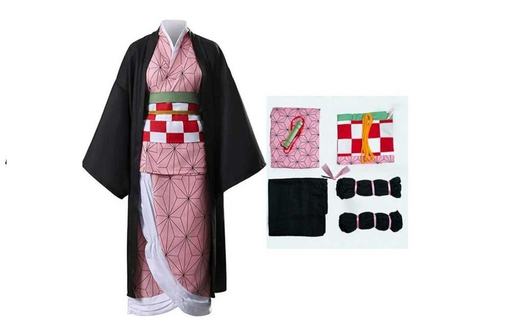 Косплей Костюм убийцы демонов Камадо Незуко + парик