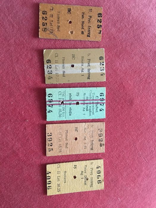 Bilete CFR 1980-1993