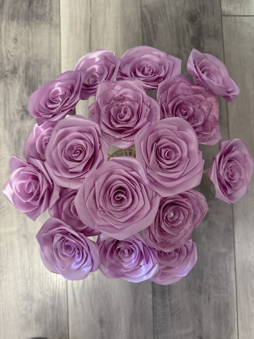 Trandafiri satin17 bucati