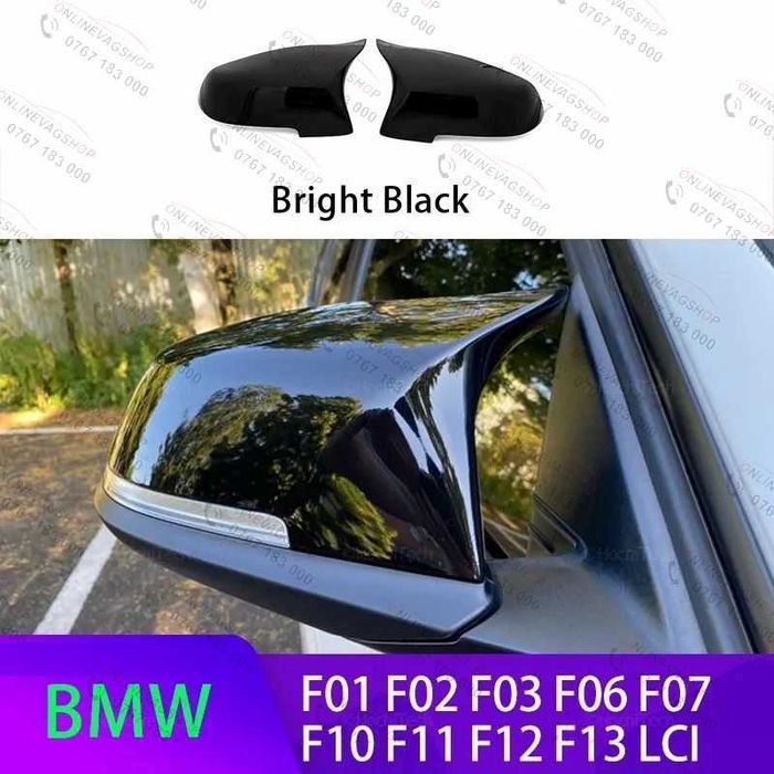 Capace oglinda model Batman M Style negru lucios  BMW F10 F11,F01, F06