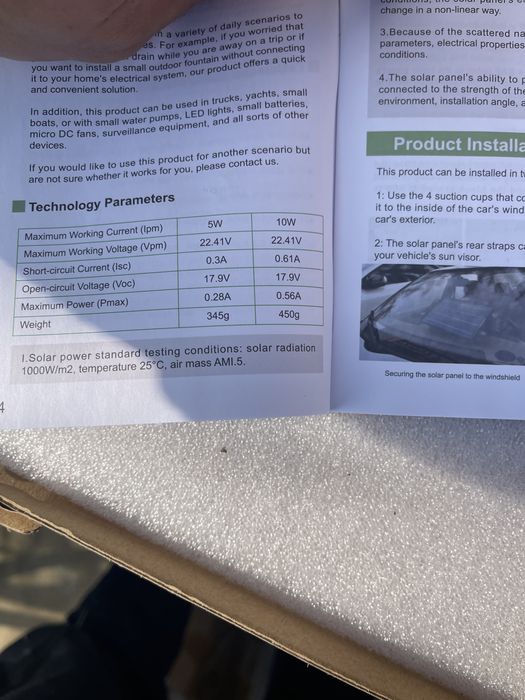 Incarcator 12 v Panou solar 10W pentru încărcare baterii auto 12V