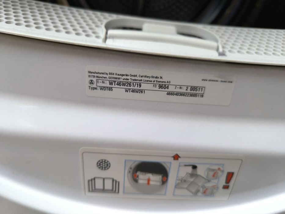 Сушилня Siemens WT46W261 - 8кг. термопомпа клас А++