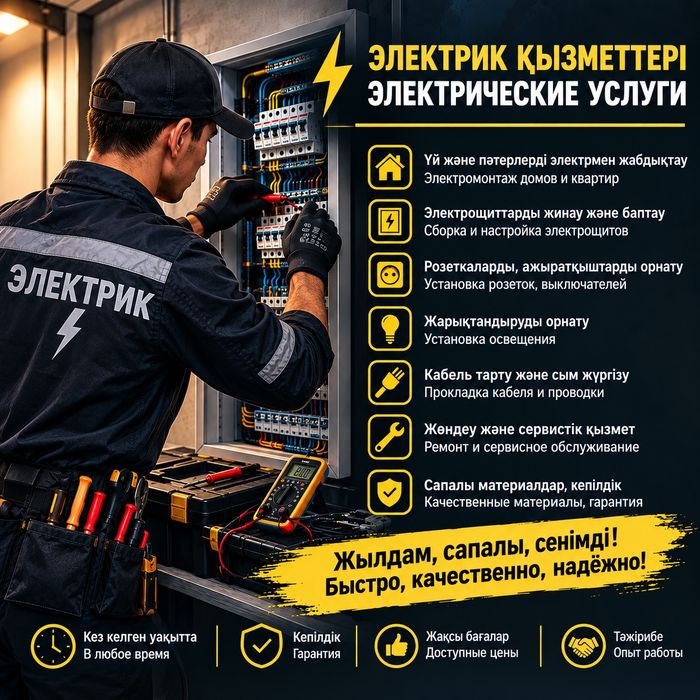 Электрик 24/7 опытный.