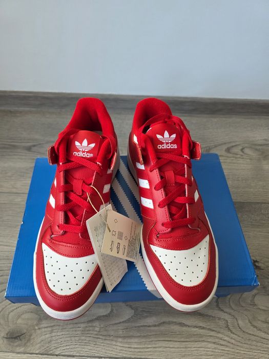 Adidas Forum Low CL rosu 42 2/3 piele noi