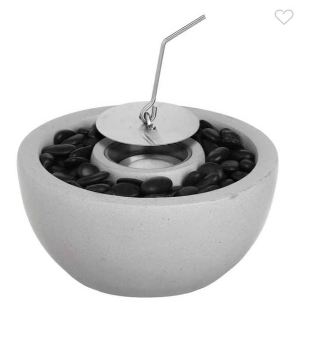 Декоративна камина на биоетанол декорация камък и огнище 23х11 см.