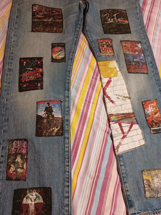 Blugi retro Levi's Strauss Pink Floyd Edition/ autentici