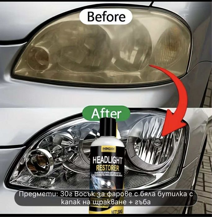 Течност за полиране на фарове