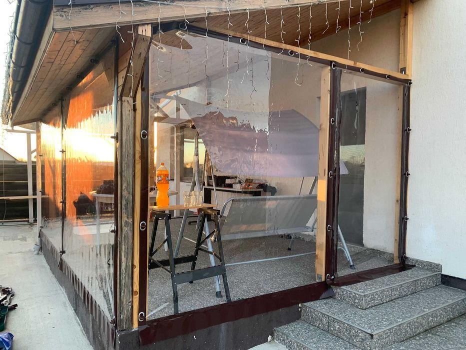 Inchidere terasa si foisoare cu folie transparenta PVC Cristal