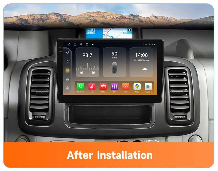 Мултимедия 9″ Android 14 за RENAULT TRAFIC II OPEL VIVARO A Carplay