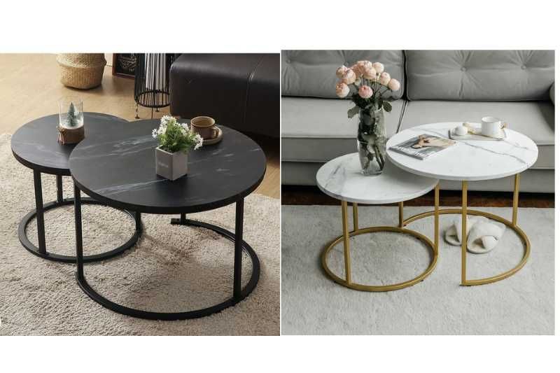 Столик журнальный стол круглый комплект из 2шт парный кофейный столик