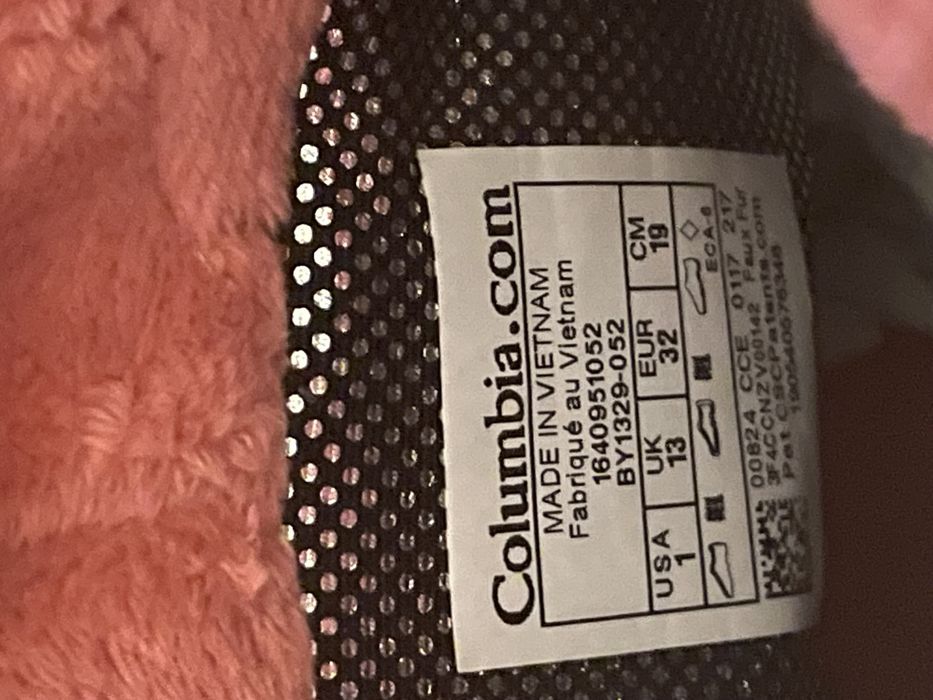 зимние сапоги COLUMBIA