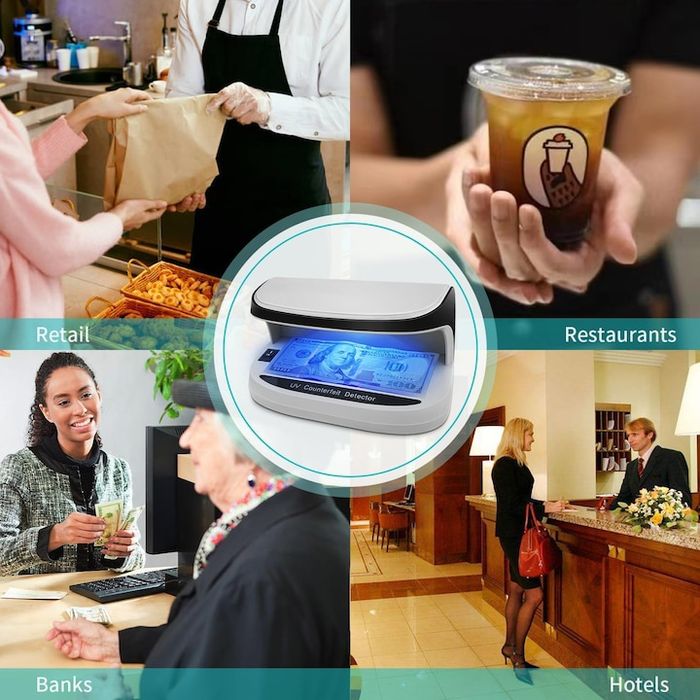 Детектор за банкноти, с батерия, UV LED светлина, проверка на банкноти
