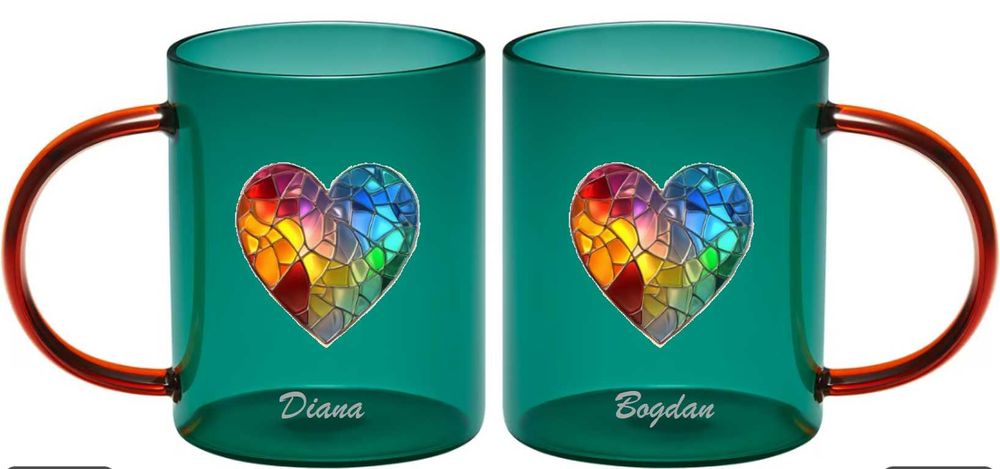 Cadou Valentines unicat cana pictata persoanlizata