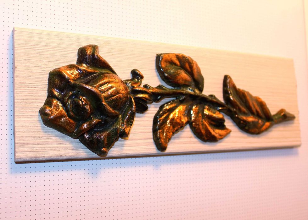 Роза из металла для декора