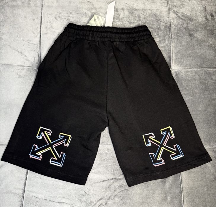 Pantaloni scurti Off White negri Premium