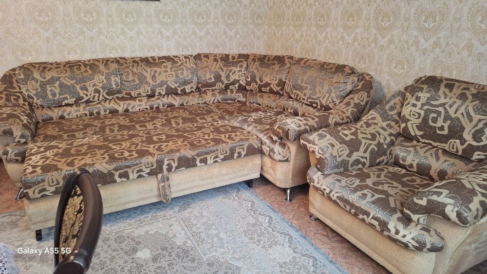 Угловой диван, кресло. Производство Россия