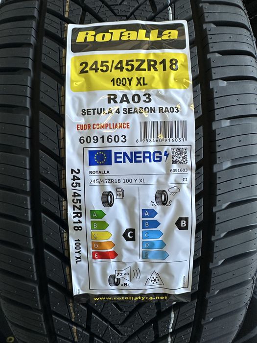 Нови всесезонни гуми ROTALLA SETULA 4 SEASON RA03 245/45R18 100Y XL БОРД 2454518