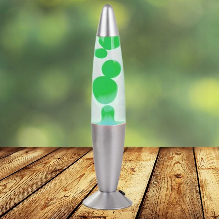 Lampa decorativa cu lava, verde, 34 cm