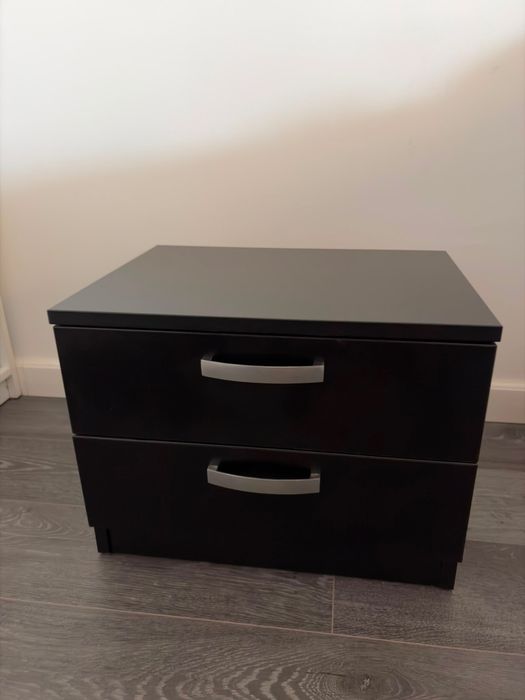 Set 2 noptiere negre 50x38x39 cm