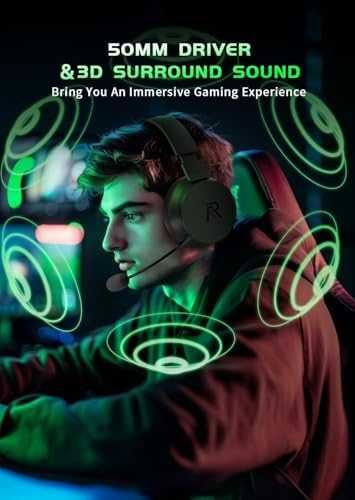 Нови Безжични гейминг слушалки за Xbox PS4 PS5 PC ENC микрофон 50mm за игри