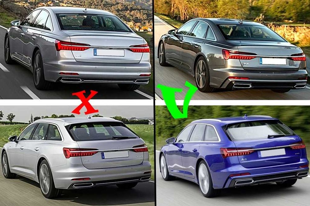 Difuzor Bara Spate si Tobe Audi A6 C8 4K Avant Sedan (2018-up) S6 Look