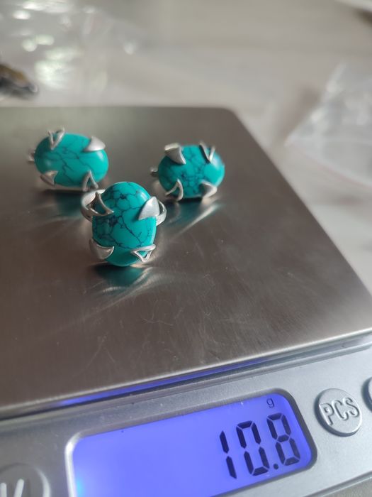 Кольца сережки серебро