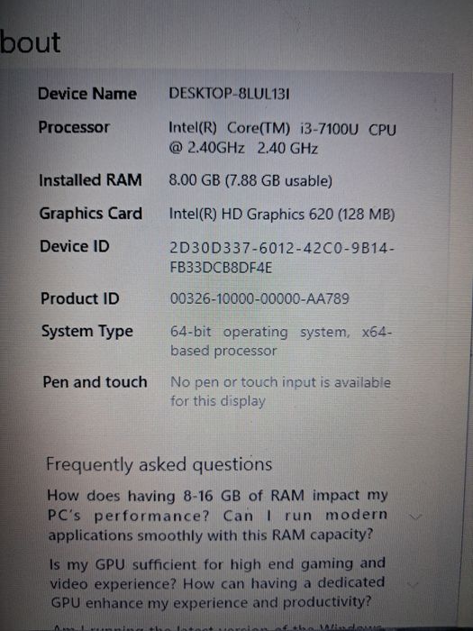 Laptop  Lenovo  procesor i3