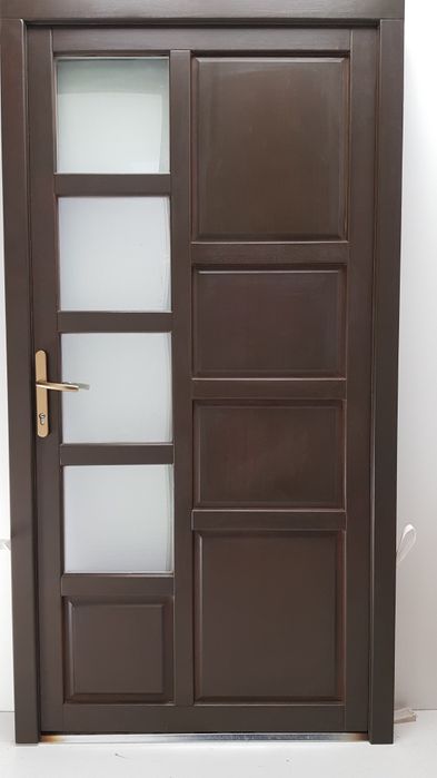 Usa de exterior premium din lemn stratificat eukalipt