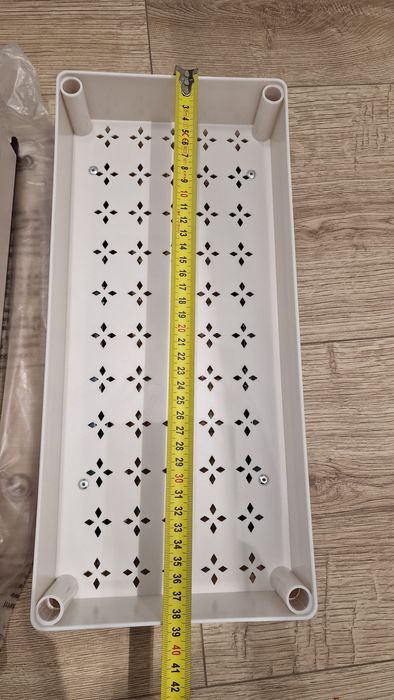 Organizator de dulap retractabil, fier, 42x25.5x7cm,