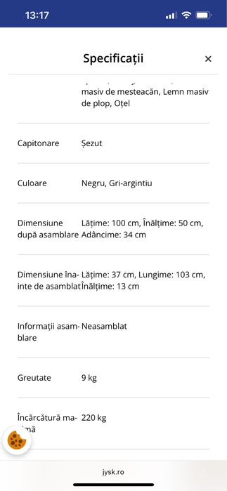 Banca pantofi 2 rafturi otel jysk