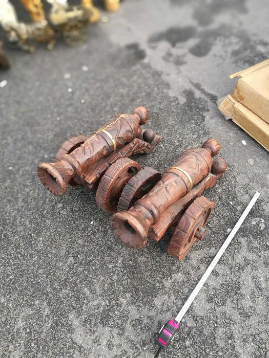 Decor Tun din lemn sculptat