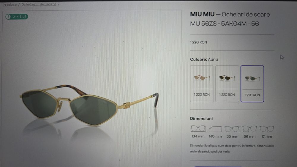 Ochelari de soare Miu Miu