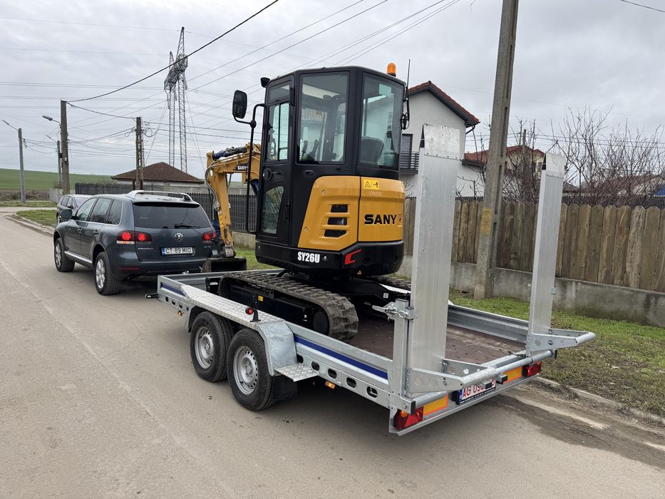 Transport utilaje/ambarcatiuni pana in 3500 kg , platforma Noua