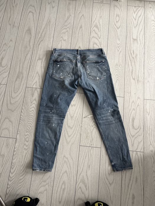 blugi albastrii zara slim fit