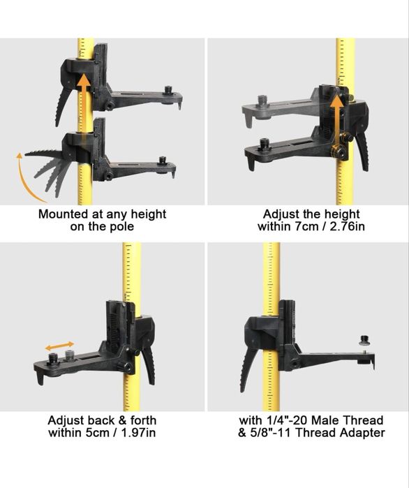 Телескопичен статив 370см Huepar LP36 за лазерен нивелир