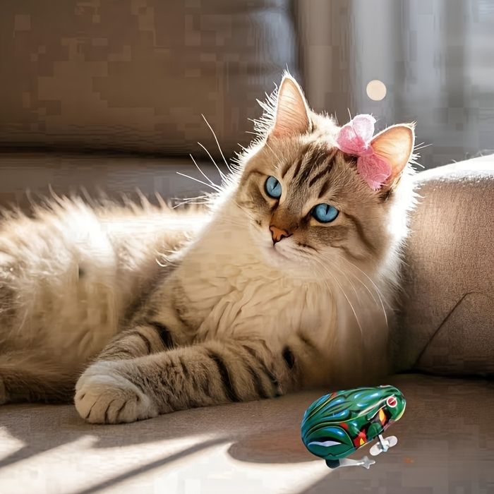 Интерактивна котешка играчка "Жаба"