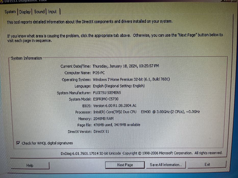 Vand mini PC Fujitsu-Siemens