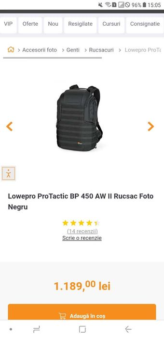 Rucsac lowepro BP 450 AW II