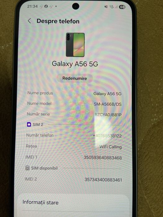 Vand telefon samsung galaxy A56 5G